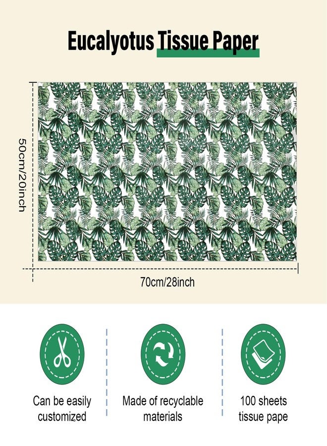 Kolldenn 120 Sheets 20 x 28 Inch Eucalyptus Tissue Paper Green Gift Wrapping Paper Greenery Packaging Bag for Wedding Birthday Showers Chrismas Summer DIY Art Craft Party Favor Decoration(Vivid Style) - Image 5